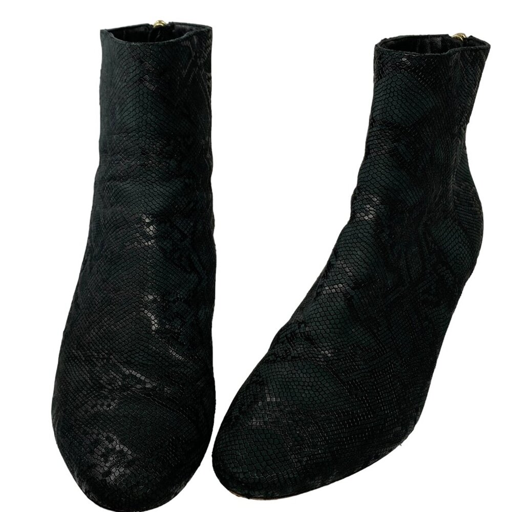 JIMMY CHOO Duke Snakeskin Rear Zip Booties Size - Picture 7 of 11